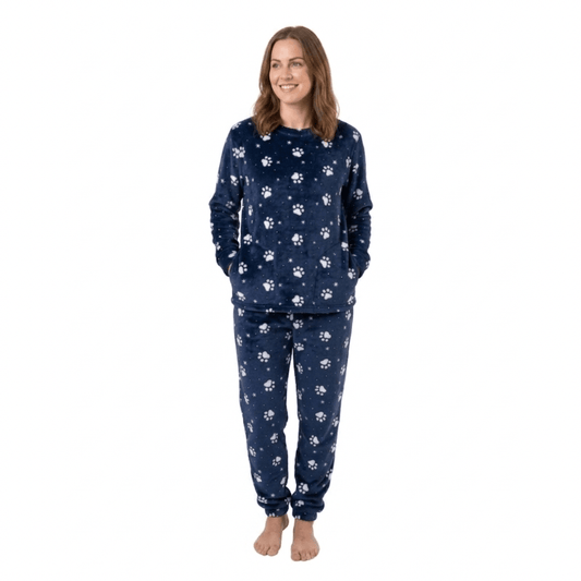 Pijama Termica Huellas Familiar Mujer