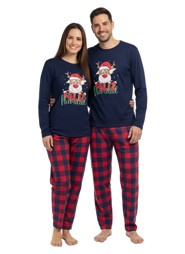 Pijama de Navidad familiar cuadros