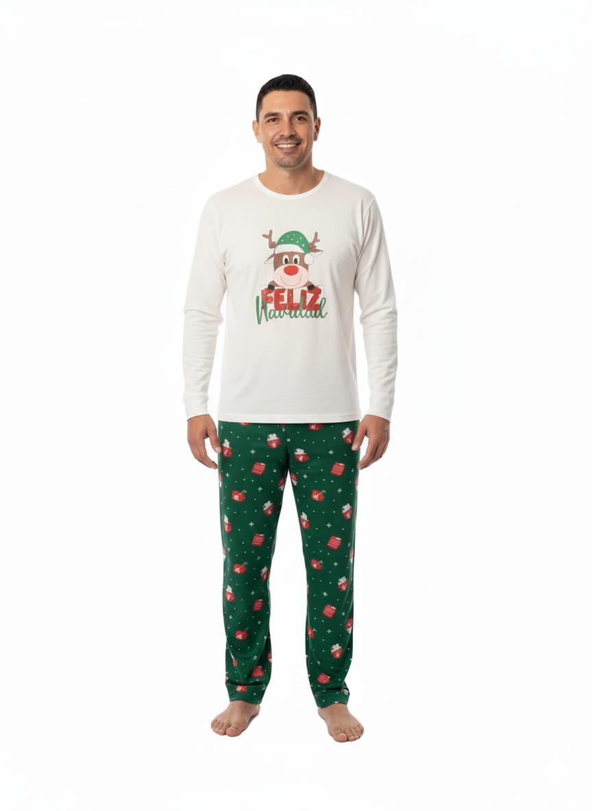 Pijama de Navidad Verde - Hombre