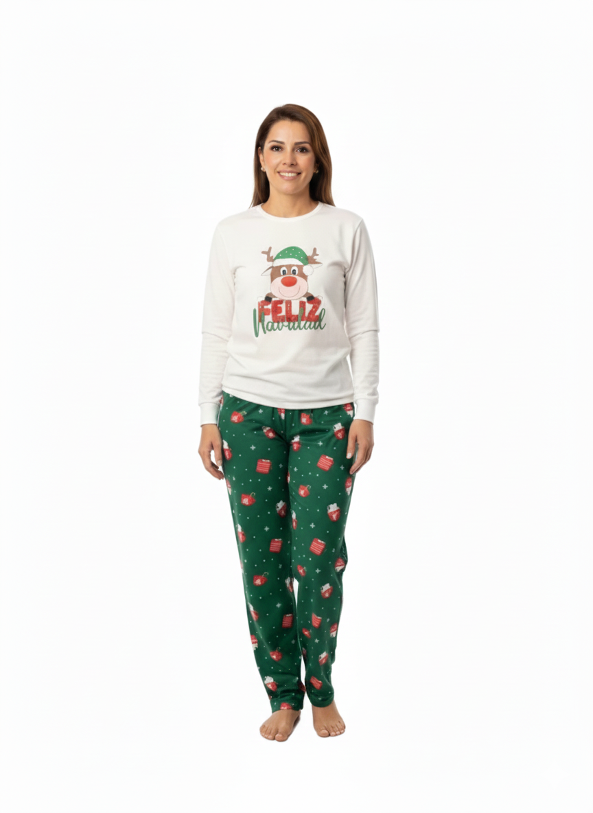 Pijama de Navidad Verde - Mujer