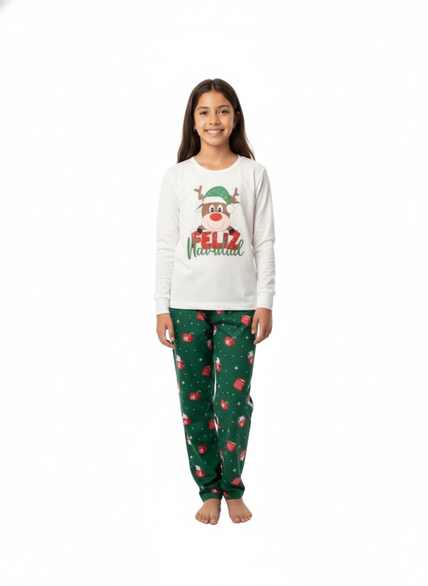 Pijama de Navidad Verde - Niño(a)